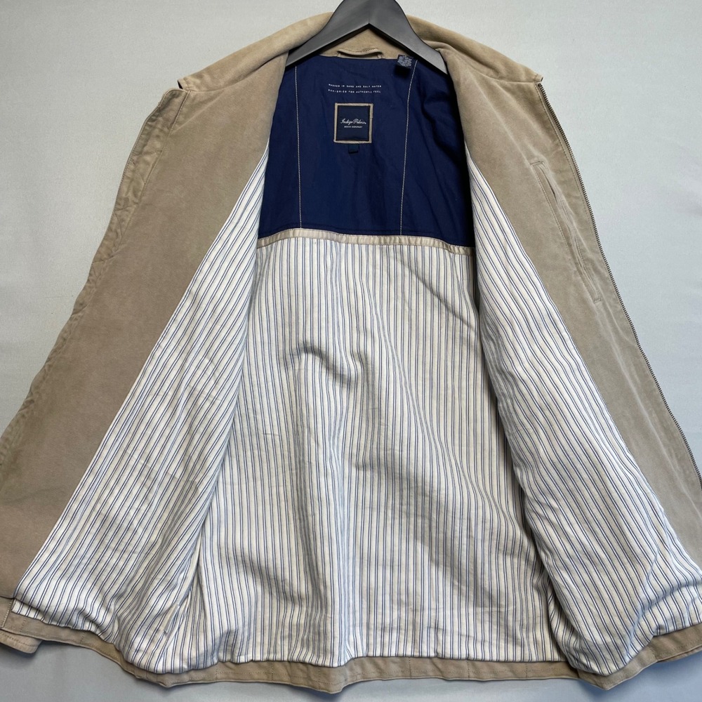 Indigo Palms Denim Company Men's Tan Windowpane Check Barn Jacket Size Large - Picture 6 of 10
